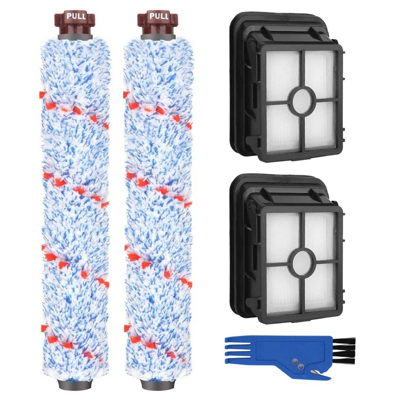 

Multi Surface 1868 Brush Roll and 1866 Vacuum Filter for Bissell Crosswave, Compare To Part# 1608683,160-8683,1608684.(Pack Of