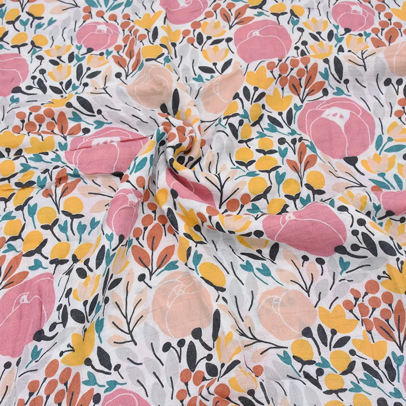 120x120cm Bamboo Cotton Baby Swaddle Bedding Bath Towel Infant Wrap Gauze Muslin Blankets Breathable For Newborn Baby Dropship 4