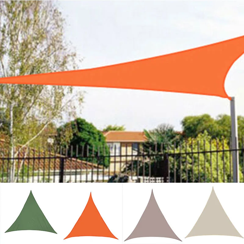 

Triangle Sunshade Protection Cloth Solid Color Outdoor Canopy Garden Patio Pool Shade Sail Awning Camping Shade Large Cloth