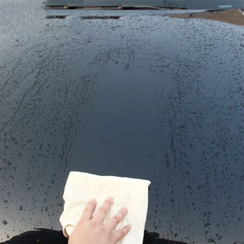 60*90 натуральное Шамми замшевое кожаное полотенце для чистки автомобиля абсорбирующее полотенце для мытья автомобиля полотенце с оленями замша овчина сушильная моющая ткань