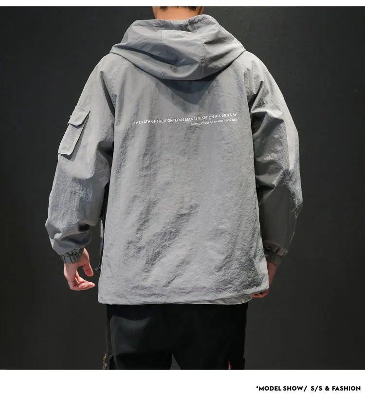 M-5XL мужские куртки и пальто уличная куртка-бомбер мужская ветровка модная одежда с капюшоном карго большой карман Куртка