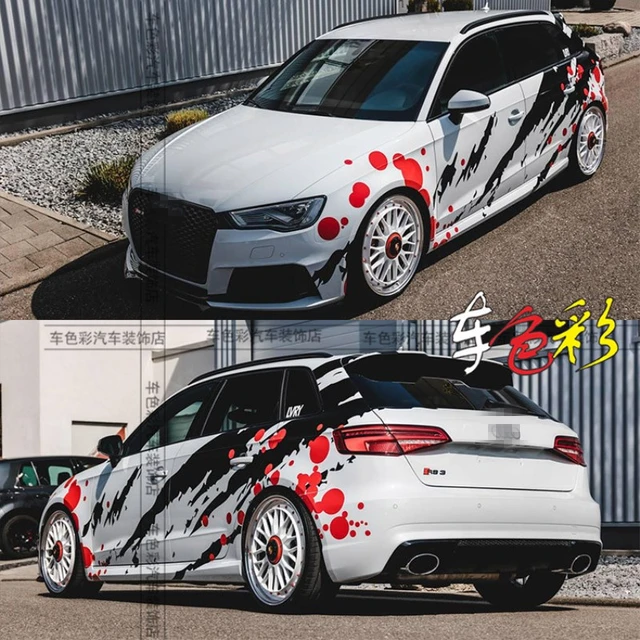 Car Accessories Decorative Stickers Vinyl Sport Sticker Decals Racing  Stripes For Audi A3 A6l A5 A7 Q3 Q5 Rs A4 - Car Stickers - AliExpress