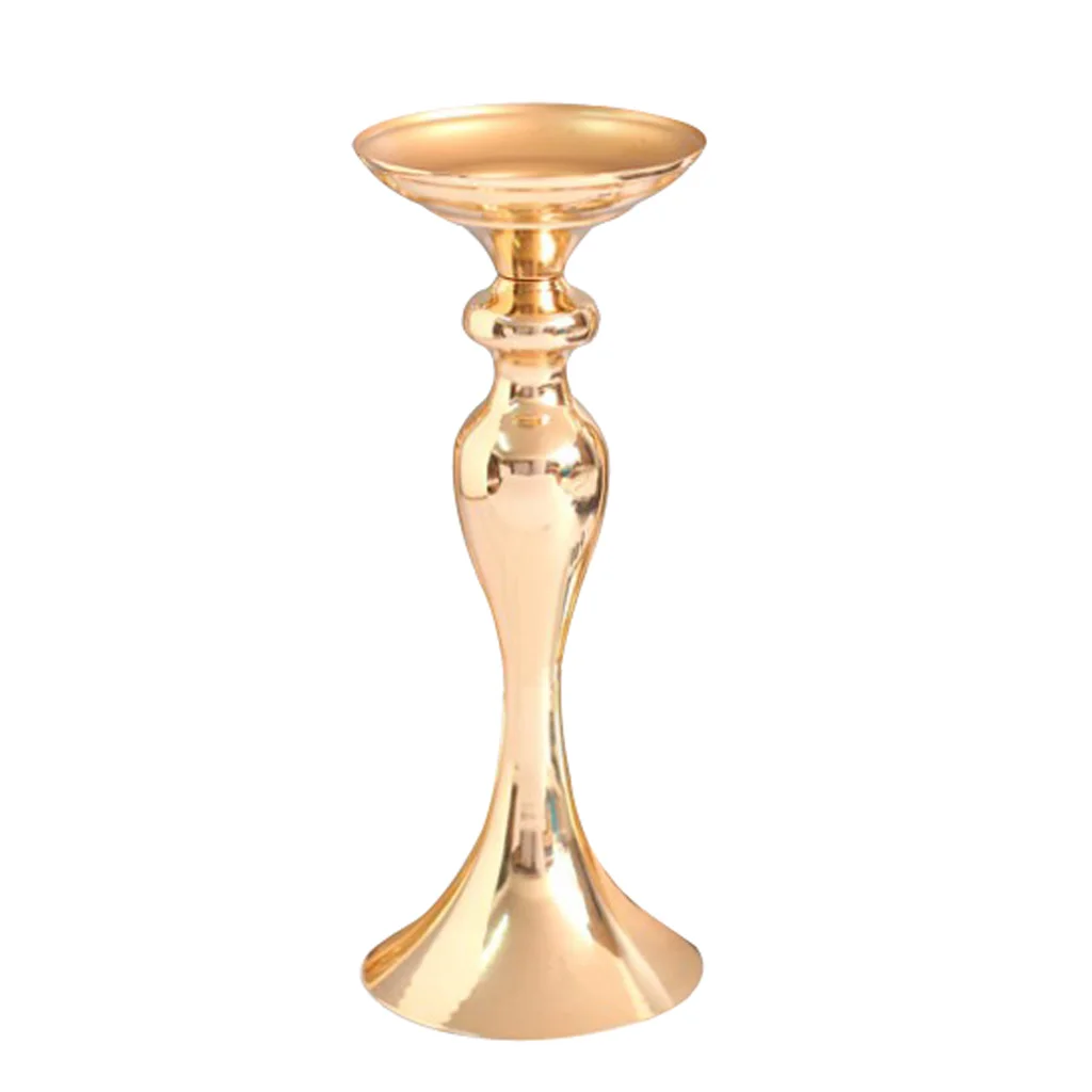 Gold-S Подсвечник, элегантные подсвечники с конусом и Подсвечниками для обеденного стола, свадьбы, вечеринки, домашнего декора - Цвет: Gold-S