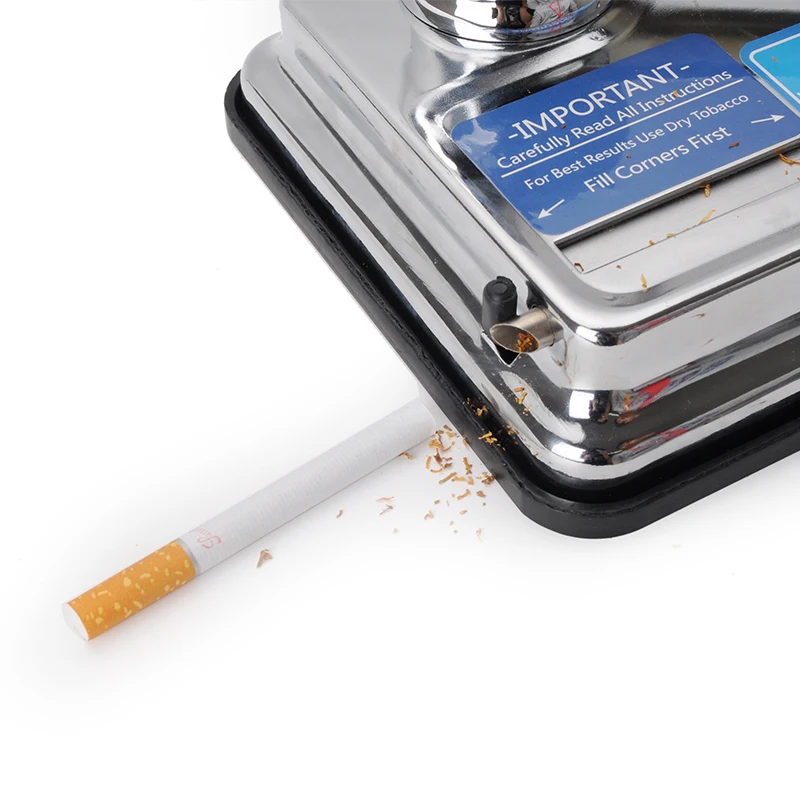 Push-pull portable metal manual cigarette machine filling materials with empty pipe tobacco filler