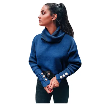 

NEW Women's turtleneck водолазка женская Pullover кардиган Long Sleeve Solid Turtleneck Top Casual Loose Sweat free shipping #3