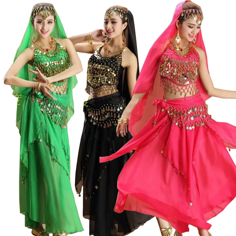 

Женское бальное платье для живота, костюмы, женские болливудские танцы, платье, Индийский Болливуд, платья для девочек, вуаль, топ, пояс, юбка