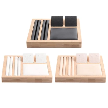 

Multi-Function Jewelry Display Stand Necklace Ring Earring Bracelet Pendants Display Tray Organizer Holder Showcase