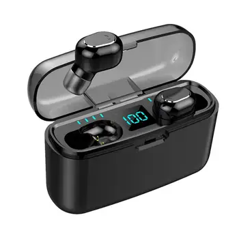 

TWS Earphones Portable Digital Display HD Earpiece Wireless Bluetooth 5.0 In-Ear Sports Headset for iOS/Android Phones