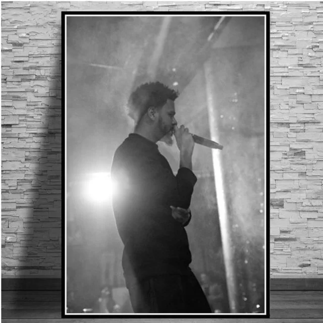 7 Hot J cole Poster Rapper Hip Hop Pop Music Album Star K.O.D Prints Art Canvas Oil Painting Wall Pictures Living Room Home Decor - Цвет: 7