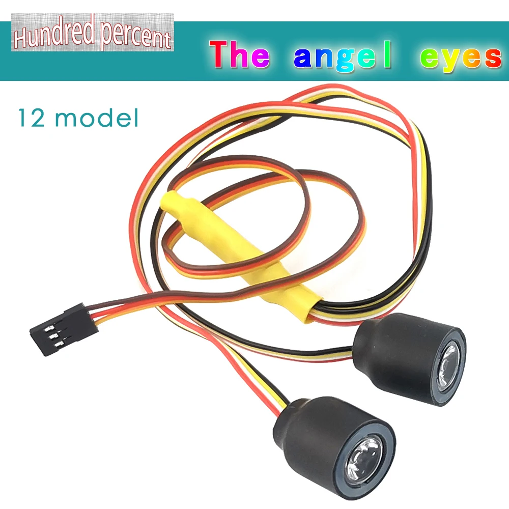 12 modes flicker RC Car Upgrade Parts LED Light Bar Bulbs Roof Lamp for 1/10 RC Crawler Traxxas  The angel eyes  DjAyan