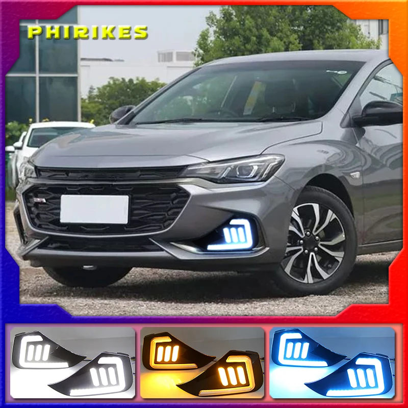 

2PCS LED Daytime Running Lights Fog Lamp Yellow Turn Signal Lamp DRL For Chevrolet Monza RS 2019 2020