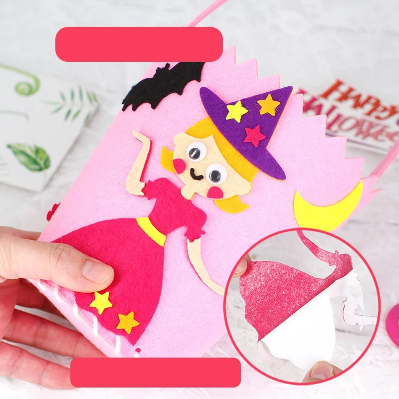 Halloween Treat Candy Bags Handmade Material Bag Craft DIY Supplies for Kids Children Party Decoration Baby child Toys Kid Gift