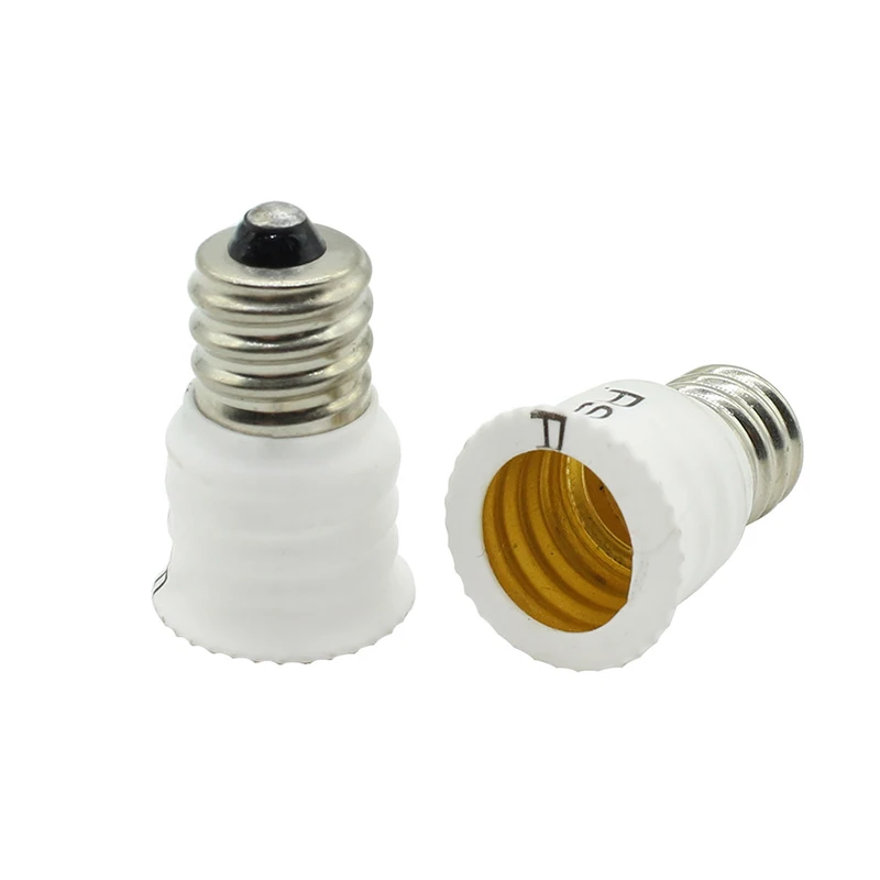 

White E12 To E14 Base LED Bulb Lamp Light Adapter Converter Holder LED Lights E12-E14 Smaller Socket Lamps Adapter