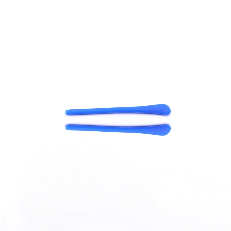 Round Mouth Blue COLOUR_MAX черный и ясный очки ноги против скольжения тонкий отверстие очки держатель зажим рукав - Цвет: Round Mouth Blue
