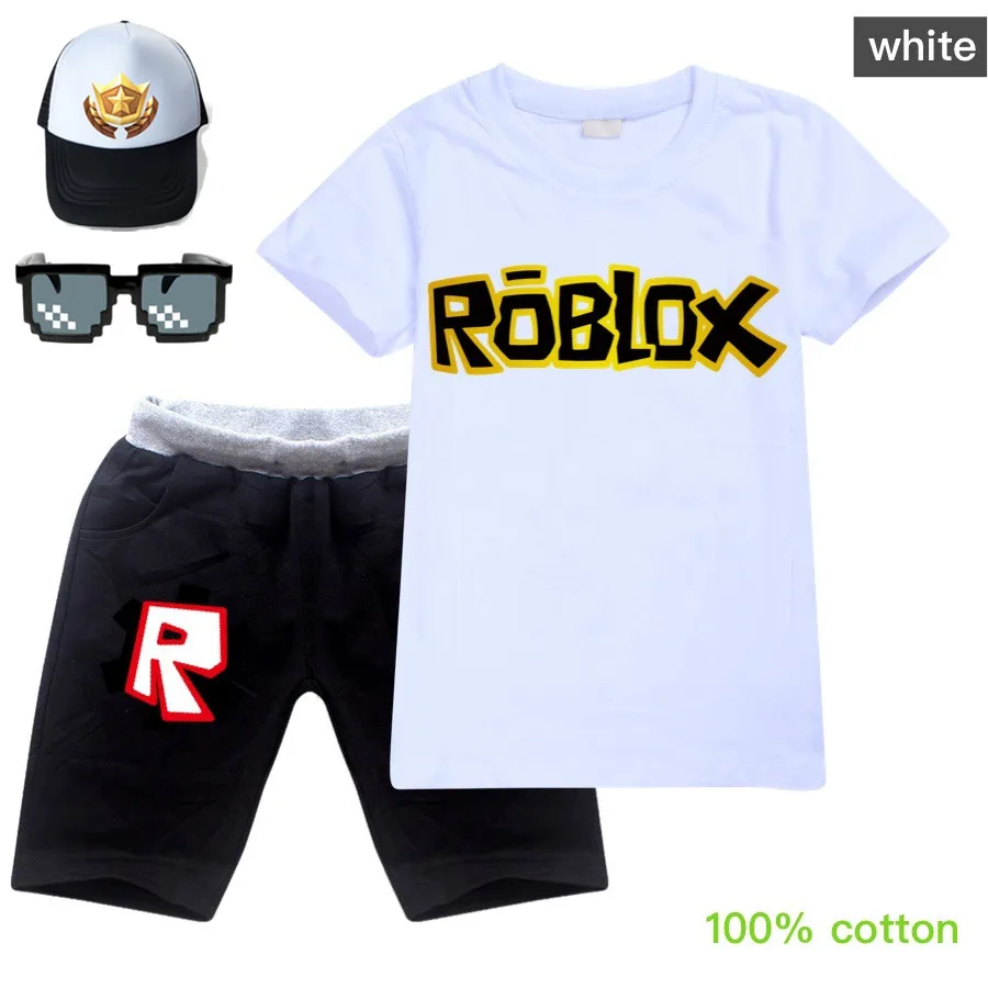 Roblox Summer Boys Clothes Sets Baby Toddler Outfits T Shirt Pants Girl 4 Piece Kids Sport Suit Children Clothing 2 16 Years Game Costumes Aliexpress - pictures of roblox girl outfits