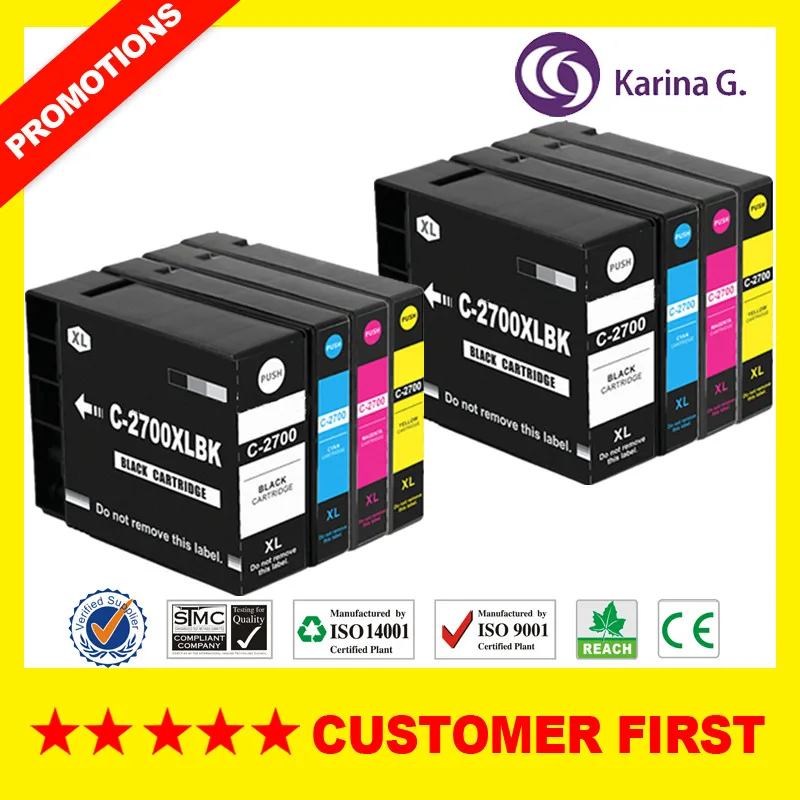 Совместим с чернильным картриджем Canon PGI 2700 PGI2700 для MAXIFY iB4070 MB5070 MB5370 и т.