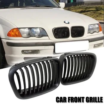 

One Pair Front Matte Black Kidney Grille For BMW 3-Series E46 4 Door Sedan (320i 323i 325i 1998-2001)