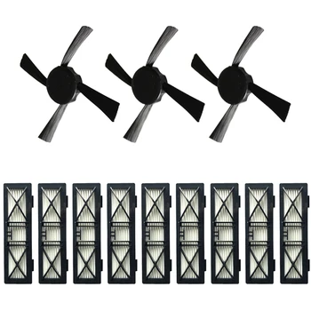 

9*Filters + 3*Side Brushes For Neato Botvac D Series Vacuum Cleaner Accessories