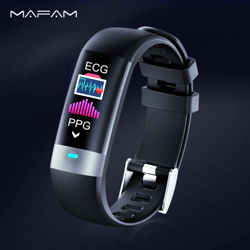 MAFAM ЭКГ Смарт часы PPG пульсометр кровяное давление шаги фитнес трекер Smartwatch