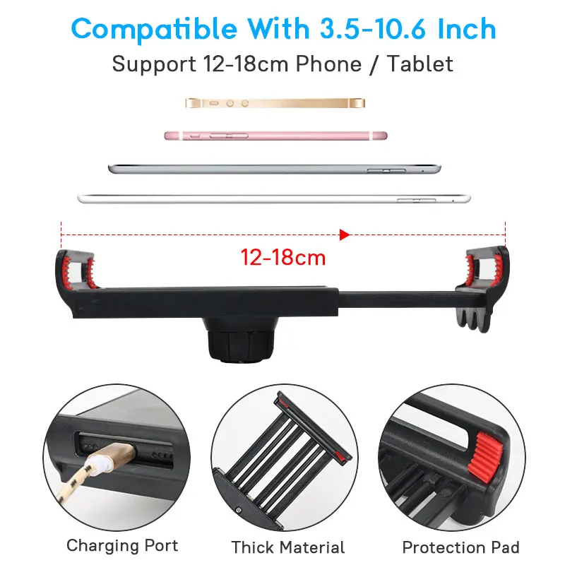 Günstige Universal Lange Arm Tablet Halter Stehen 360 Grad 4 zu 10 Zoll Tablet Telefon Schreibtisch Bett Halterung Halterung Für iPad iPhone X 8 Samsung
