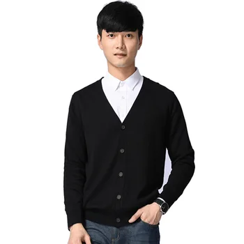 

Fall/winter 2019 sweater men's slim knit cardigan long sleeve casual fashion coat