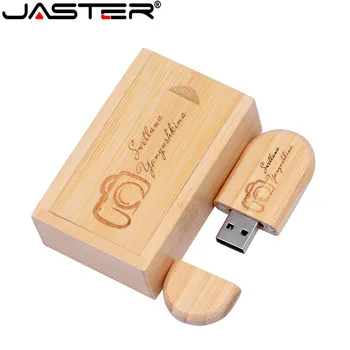 

JASTER Wooden USB With Box Memory Flash disk pen drive 4GB 8GB 16GB 32GB 64GB Photography Wedding gift (over 10 pcs free logo)