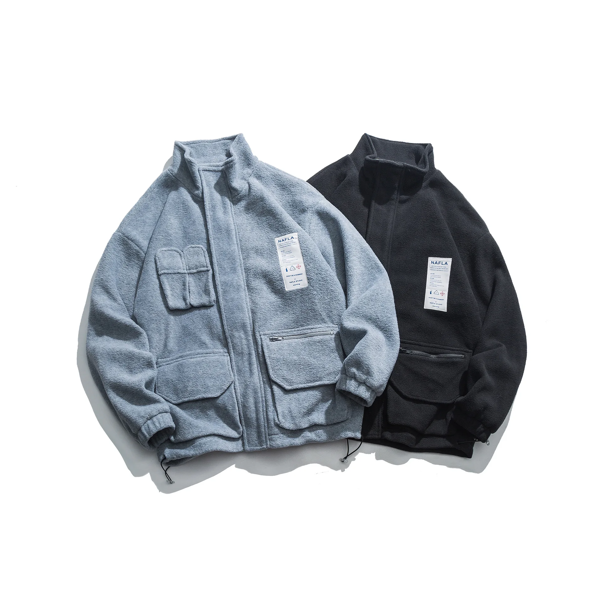 

City Where the Product Autumn New Style Origional Multi-pockets Solid Color Autumn Coat Coat Tooling Jacket Men's