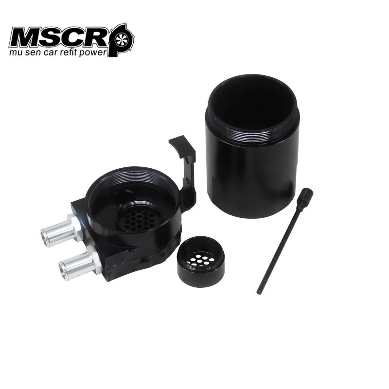 Универсальный черный алюминиевый маслоприемник с отверстиями бачок фитингами 9