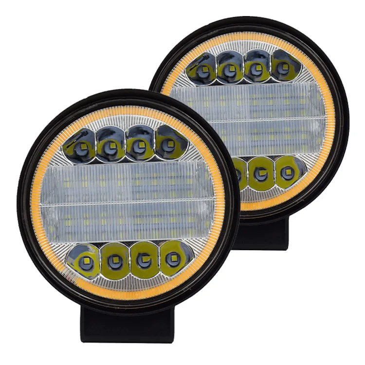 2Pcs 72W Yellow Nlpearl 4'' Light Bar/Work Light 72W 126W Led Work Lights for Off-road Tractors SUV Trucks Spot LED Light Bar Fog Lamp 12V 24V - Цвет: 2Pcs 72W Yellow