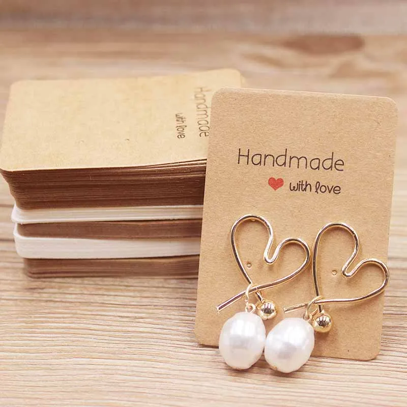 50PcsDIY 수제 시리즈 종이 귀걸이 태그 크래프트 디스플레이 교수형 카드 패키지 귀 스터드 귀걸이 쥬얼리 패키지