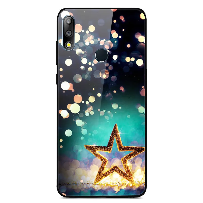 15 Для Asus Zenfone Max Pro M2 ZB631KL чехол из закаленного стекла с принтом для задней крышки, Твердый чехол для Asus ZB631KL мягкий полиуретановый край чехол для телефона - Цвет: 15