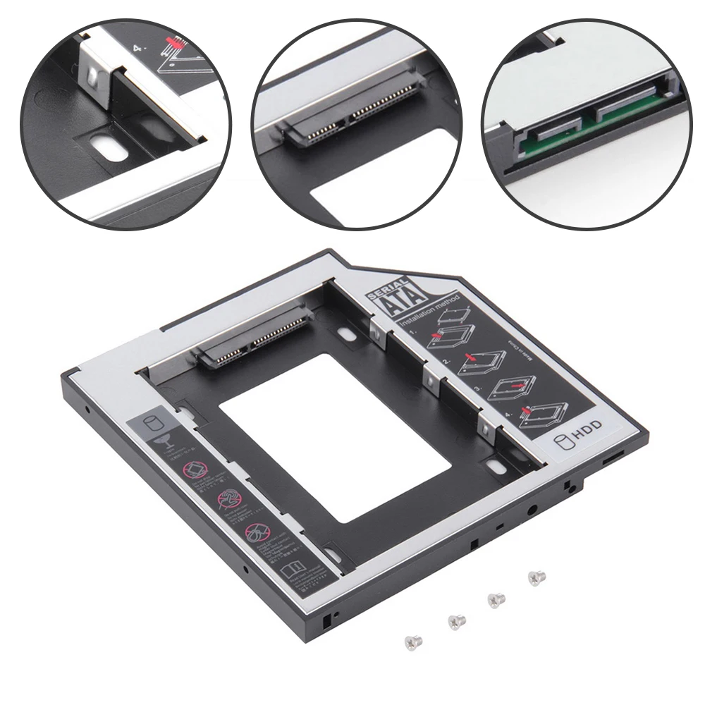 Аксессуары для ноутбуков 12,7 мм 2nd HDD Caddy для 2," 2 ТБ SATA 3,0 SSD корпус корпуса жесткого диска+ светодиодный для ноутбука DVD cd-rom