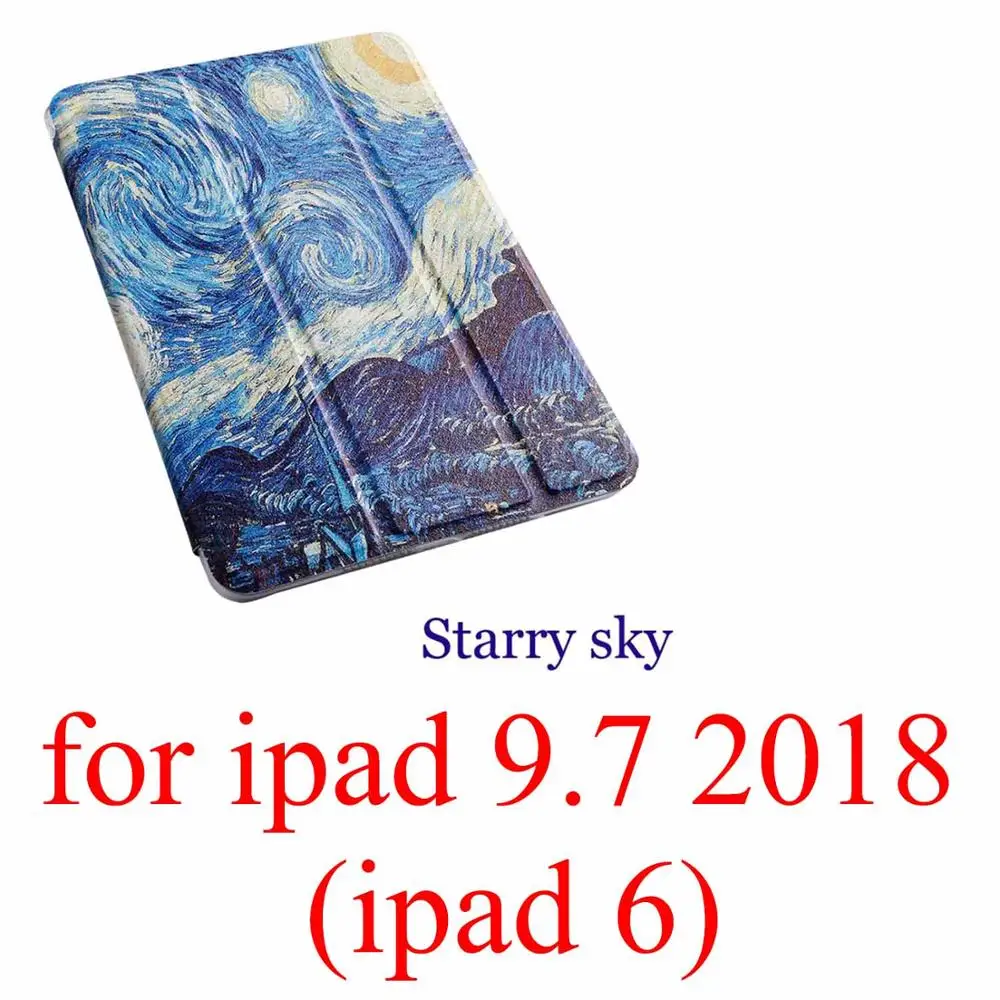 Чехол для планшета с мультипликационным принтом для Apple ipad 2 3 4 9,7 Pro Smart wake Sleep fundas fold Stand cardined cover capa bag для Air 1 2 - Цвет: for ipad 9.7 2018
