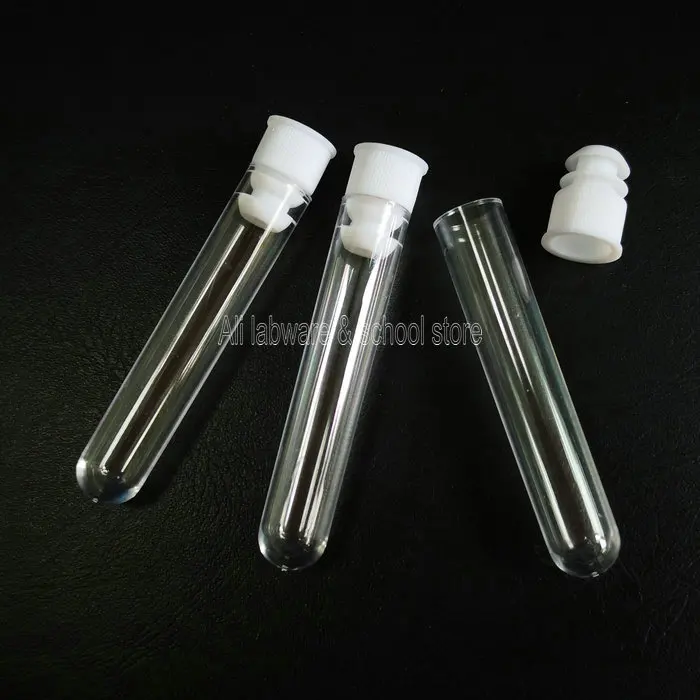 Лабораторные пластиковые пробирки с круглым дном 100 шт./лот 12x60 мм белыми