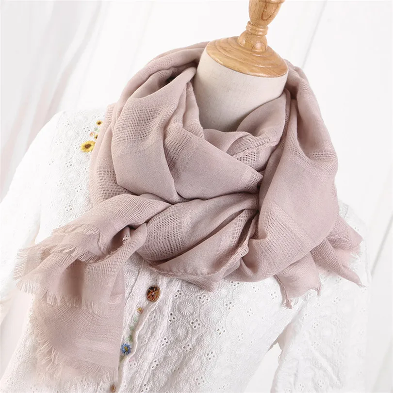 LJCUIYAO женский шарф теплые зимние шарфы фуляр пашмины платок хиджаб для мусульман