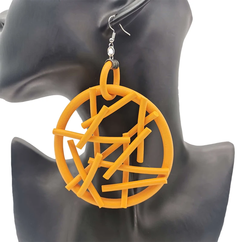 UK New Multicolor Big Earrings For Women Statement Drop Earrings Handmade Luxury Rubber Jewelry Party Ear Accessories Gifts