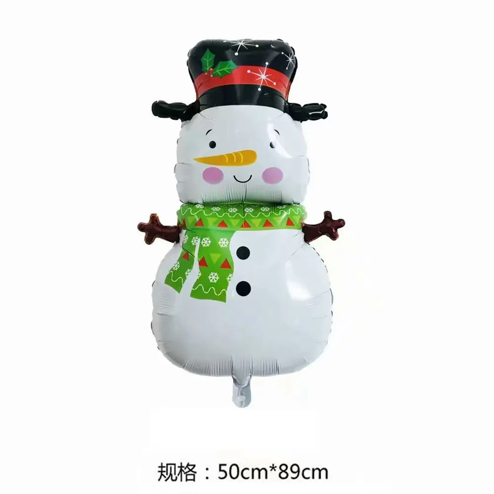 Snowman Новинка, рождественские воздушные шары, рождественские воздушные шары из алюминиевой пленки, шары Санта-Клаус, лось, снеговик, пингвин, воздушные шары, семейные вечерние украшения, Chris - Цвет: Snowman