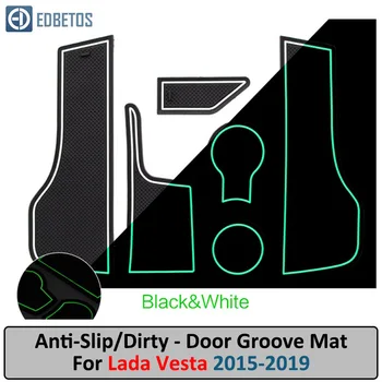 

Anti-Slip Mat For LADA VESTA 2015 2016 2017 2018 2019 Gate Slot Coaster Anti-Dirty Door Groove Mat LADA VESTA Accessories