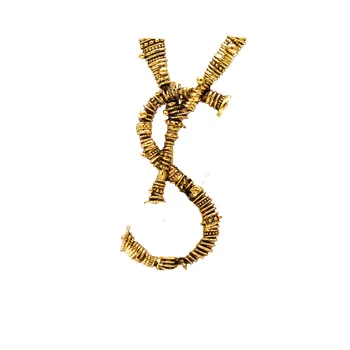 

10pcs YS letter Brand brooch Designer vintage brooches pin large gold color
