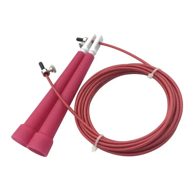 Durable Jump Ropes Delicate Design Multi-function Adjustable Steel Wire Jump Rope Speed Rope Crossfit Fitness Equipment - Цвет: Красный