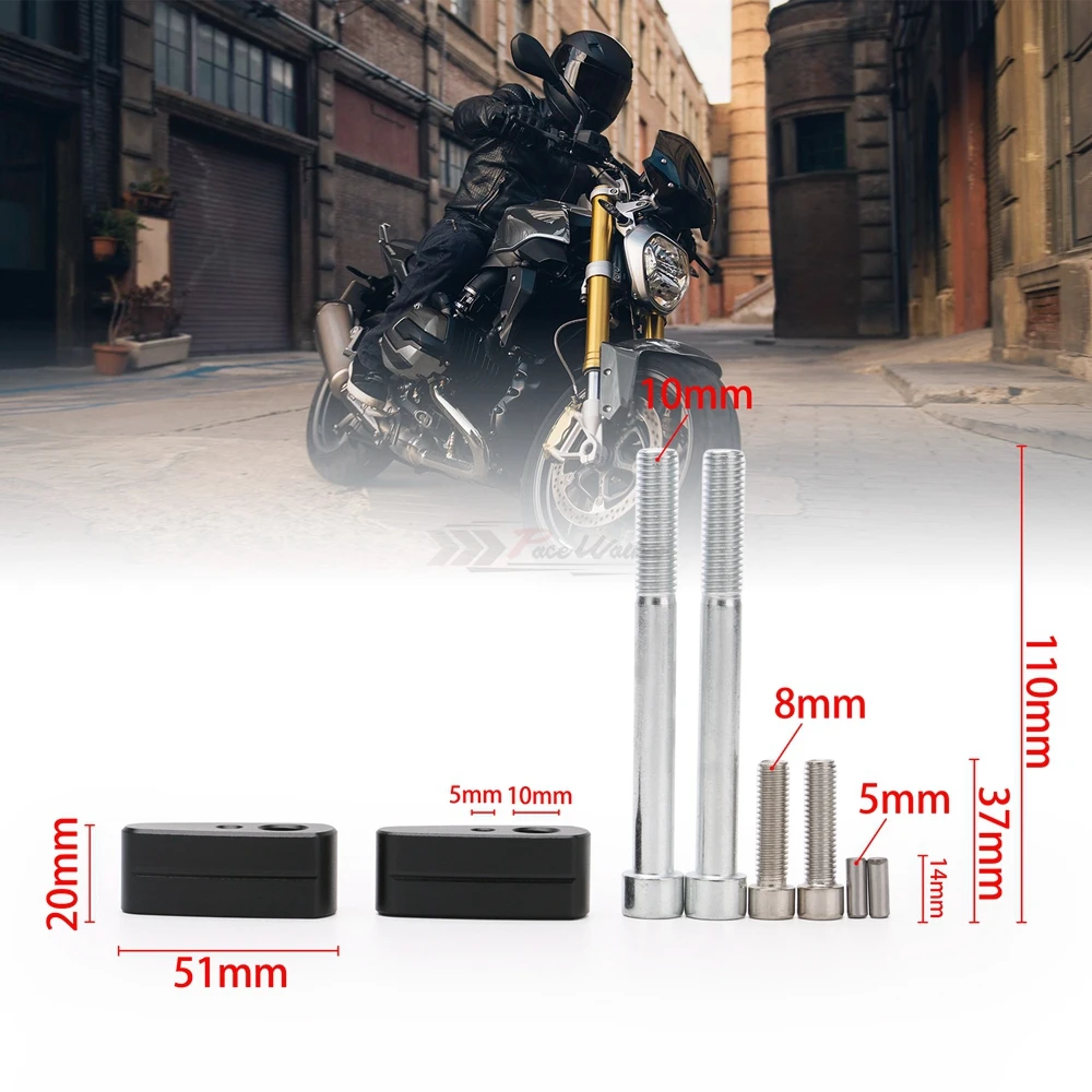 Подъемник на руль аксессуары для BMW R1200 R Nine T подъемник R1200R R9T 9 2014 2015 2016|Накладки и