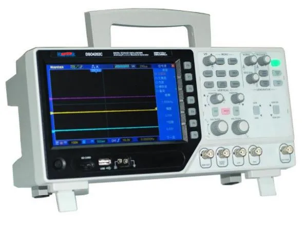 

Original DSO4202C 2 Channel Digital Oscilloscope 200MHz 40K 1GS/s 1 Channel Arbitrary Function Signal Generator