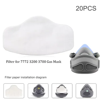 

20 Pcs PM2.5 Filter paper Anti Haze mouth Mask anti dust mask Filter paper 1pc Gas Mask Respiratory Dust-proof Replacement Filte
