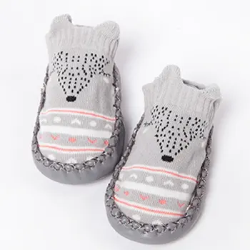 

OUTAD Baby Socks Shoes With Rubber Soles Infant Sock Hotborn Autumn Winter Children Floor Socks Shoes Anti Slip Soft Sole Socks