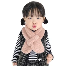 Детский шарф, вязаный шерстяной плотный теплый однотонный шарф для мужчин и женщин, детский шарф, Han Fan, Милая принцесса, веер