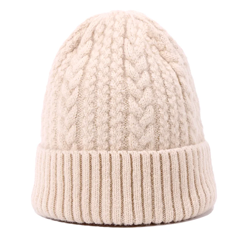 Вязаная Шерстяная Шапка Skullies Beanies для мужчин и женщин Зимняя безопасная шапка Толстая теплая хлопковая шапка Уличная Повседневная однотонная Кепка в стиле унисекс - Color: N