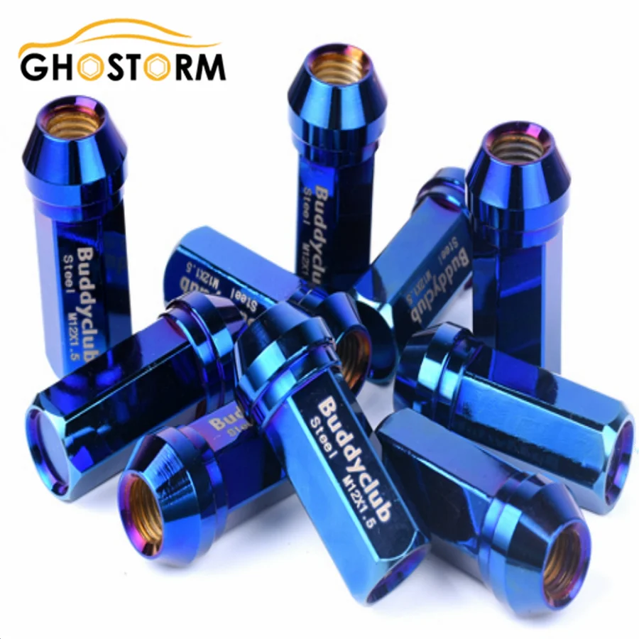 20PCS Racing Wheel Lug Nuts Screw Car Modification Nuts M12x1.5 M12x12