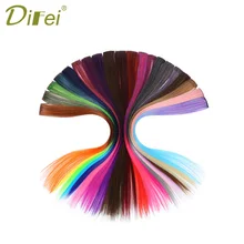 

DIFEI 37 colors Long straight hair 1 Clip In one piece False Hairpieces Heat Resistant Synthetic Hair Extensions