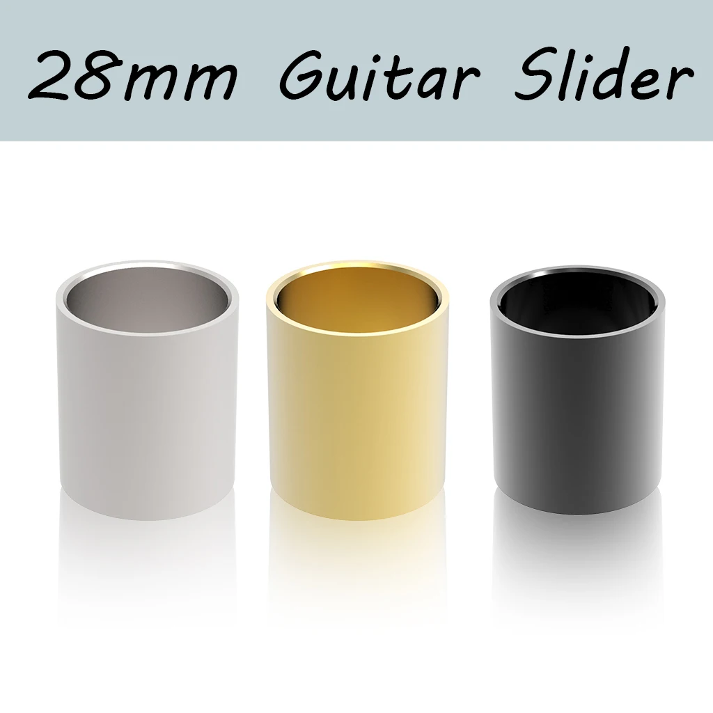 

1PC Stainless Slider Deslizante Guitarra Length 28mm Smooth Edge