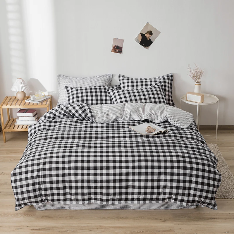 

Cartoon Grey Lucky Pig Style Bed Linens 3/4pcs Soft Comfortable Duvet Cover Bed Sheet Pillowcase Queen King Size 2 Personnes